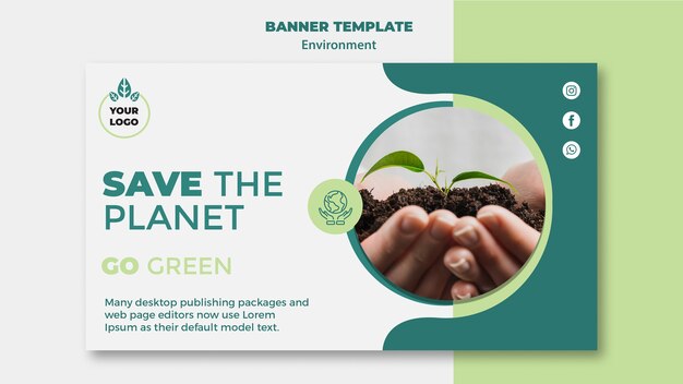 Save the planet concept mock-up