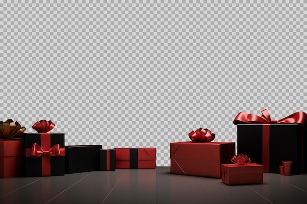 Free PSD scene of 3d gifts isolated on transparent background