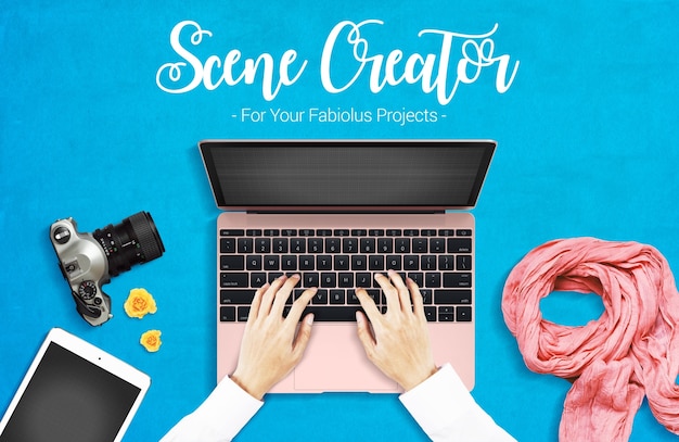 Free PSD scene creator mock up