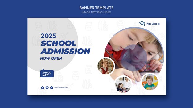 School admission web banner template