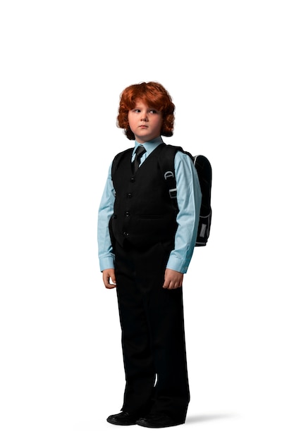 Free PSD school boy isolated