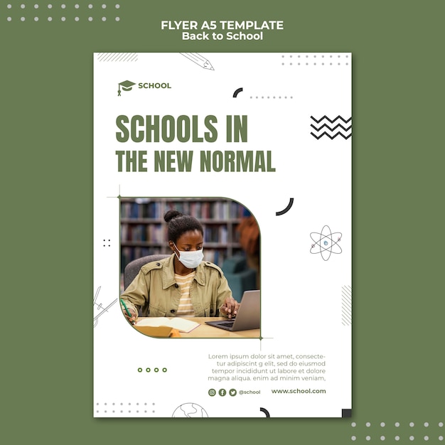 Schools in new normal flyer template