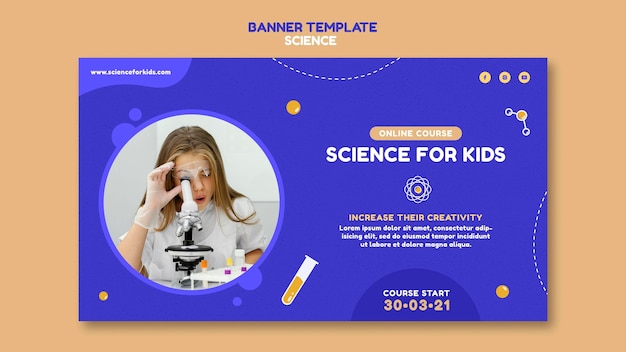 Free PSD science banner template