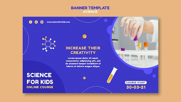 Science banner template