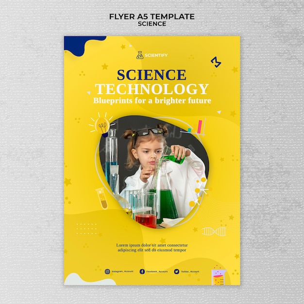 Free PSD science class print template