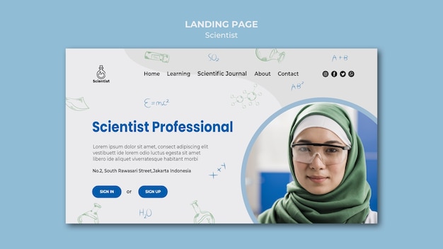 Science club landing page template