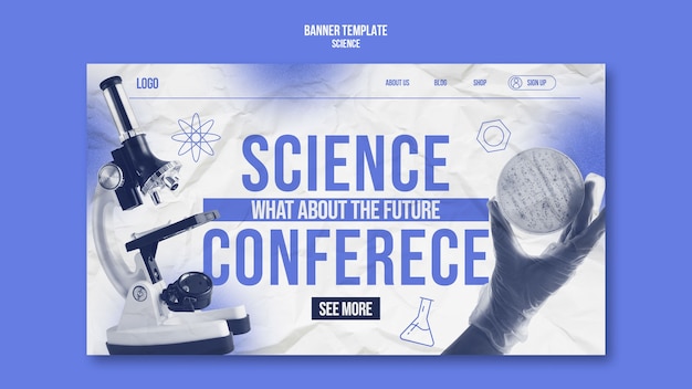 Free PSD science design template