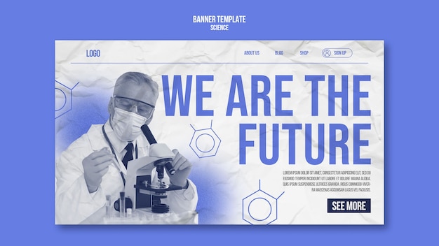 Free PSD science design template