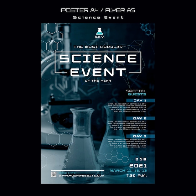 Science event poster template