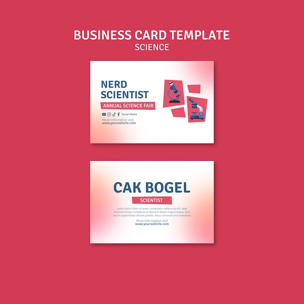 Science fair business card