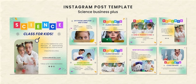 Free PSD science research instagram posts