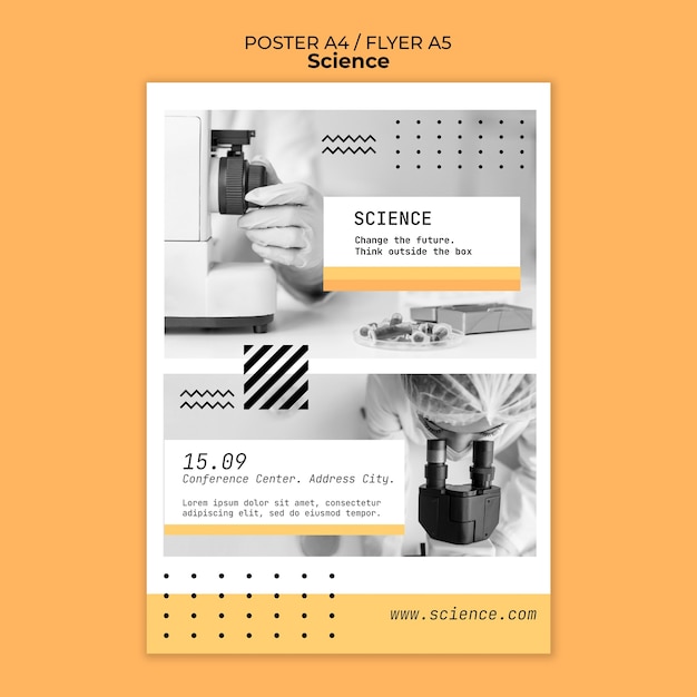 Free PSD science  template design