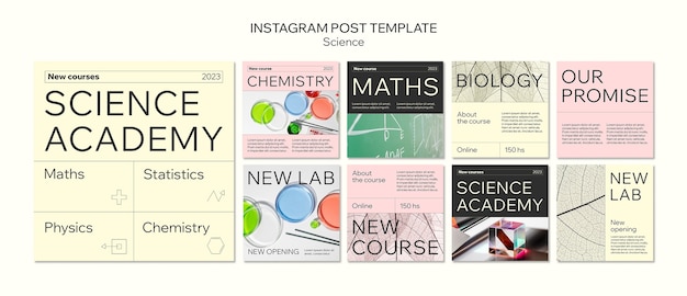 Free PSD science  template design