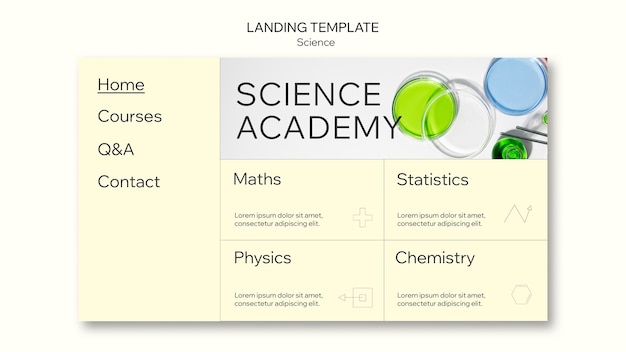 Free PSD science  template design