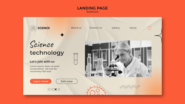 Free PSD science template design