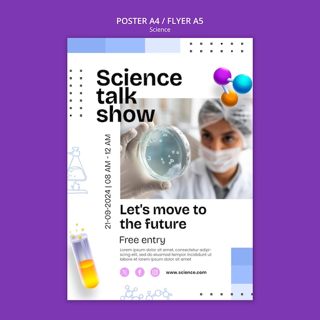 Free PSD science  template design