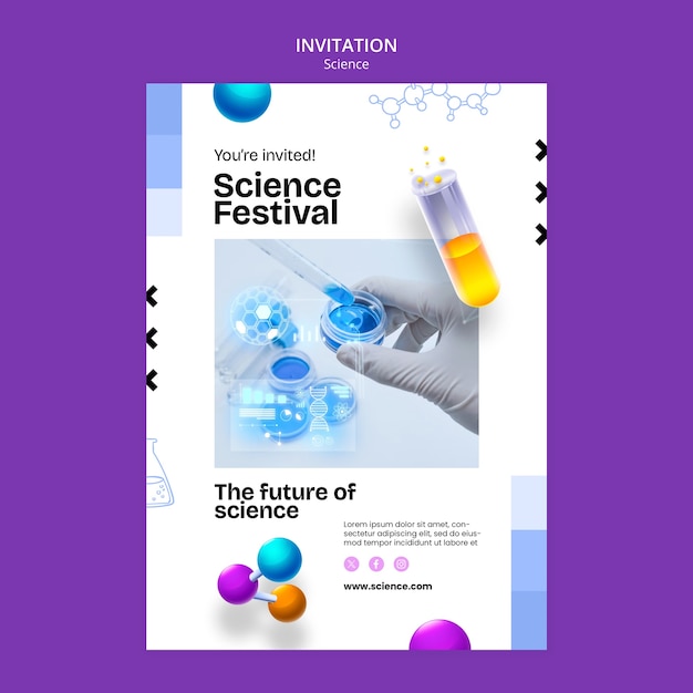 Free PSD science  template design