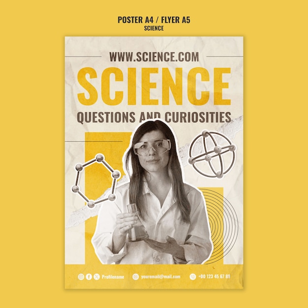 Free PSD science template design