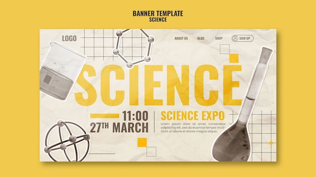 Free PSD science template design