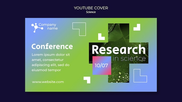 Science and virtual reality youtube cover template