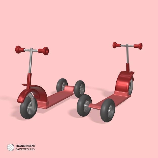 Scooter tricycle icon isolated 3d render illustration