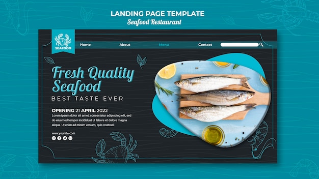 Seafood restaurant landing page