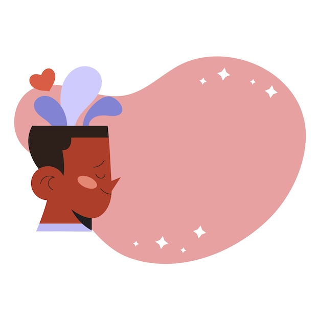 Free PSD self love illustration