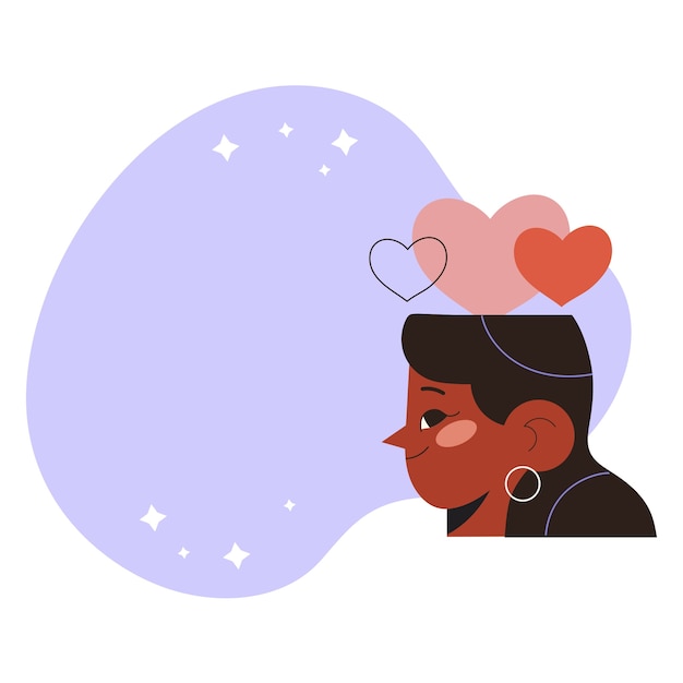 Free PSD self love illustration