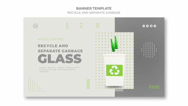 Free PSD separate garbage banner template