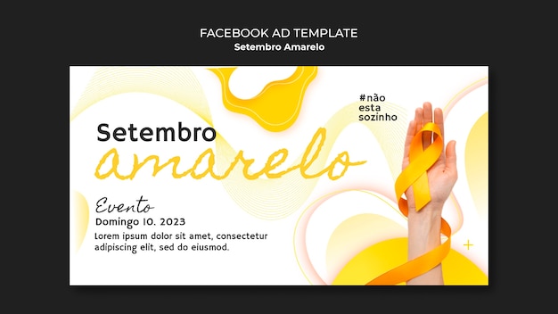 Free PSD setembro amarelo facebook template