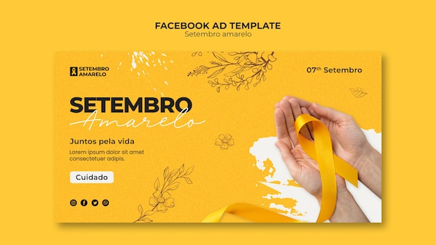 Free PSD setembro amarelo template design