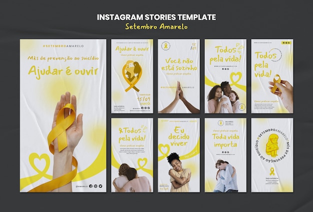 Free PSD setembro amarelo template design