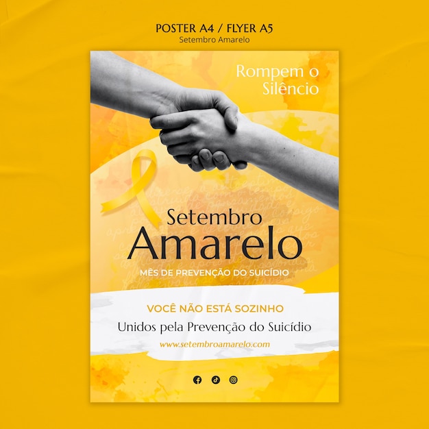 Free PSD setembro amarelo template design