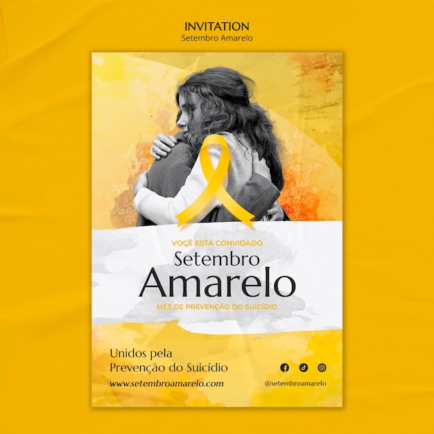 Free PSD setembro amarelo template design