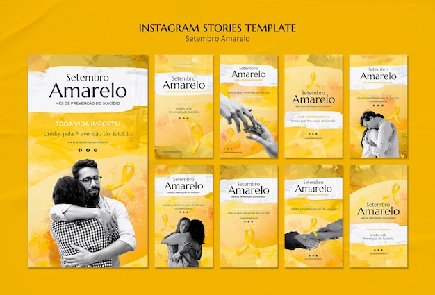 Free PSD setembro amarelo template design