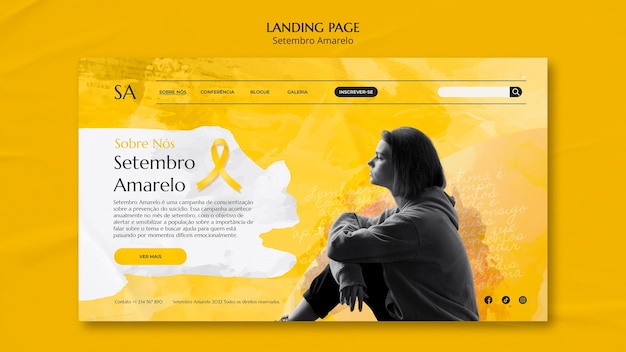 Free PSD setembro amarelo template design