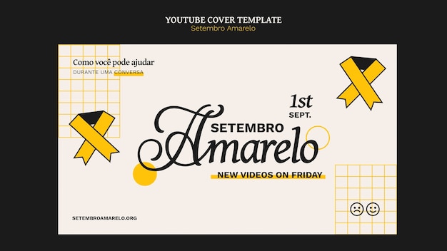 Free PSD setembro amarelo template design