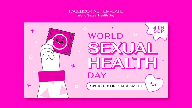 Sexual health facebook ad art template design