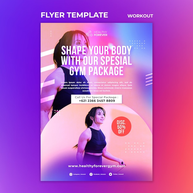 Shape your  body flyer template