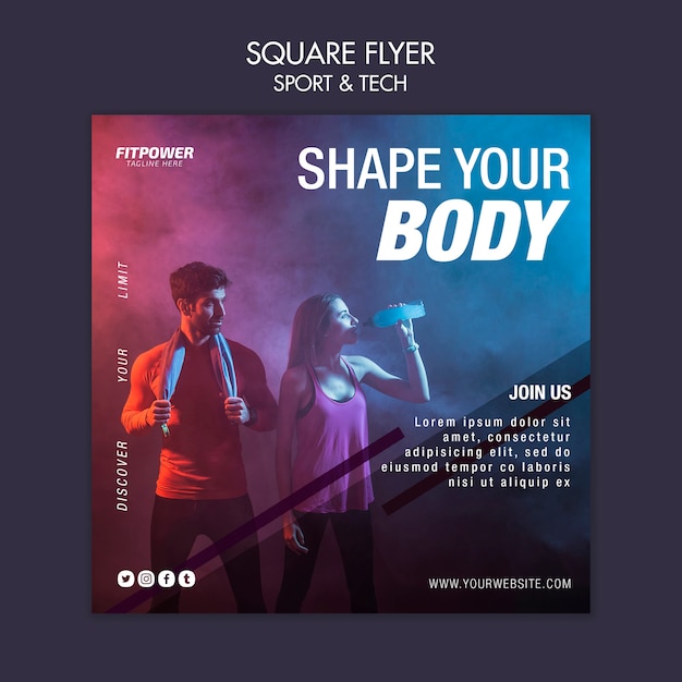 Shape your body sport template