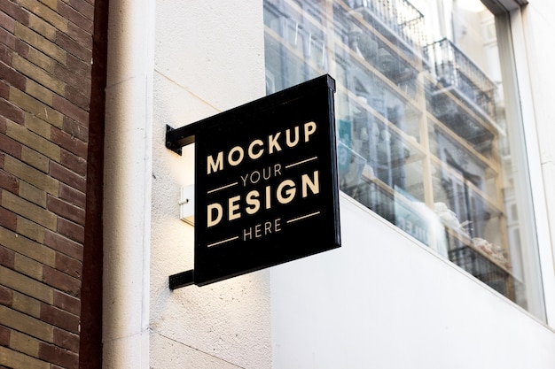 Shop signboard mockup