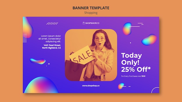 Shopping ad template banner