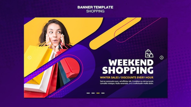 Shopping concept banner template