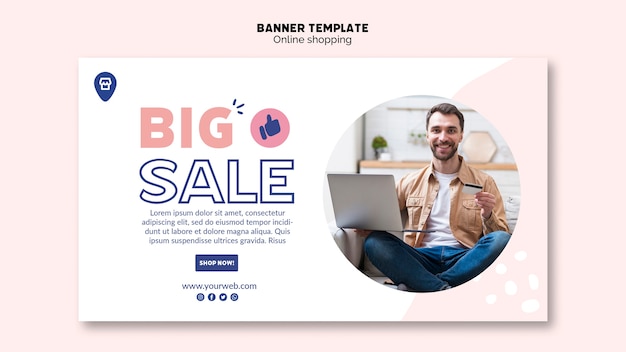 Shopping online theme for banner