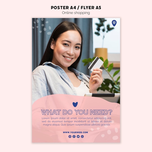 Free PSD shopping online theme for poster theme