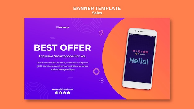 Shopping sale banner template