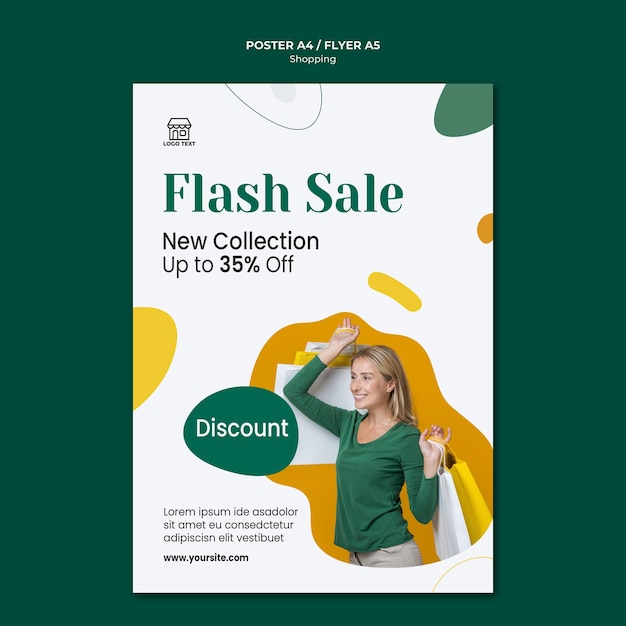 Shopping sale flyer template