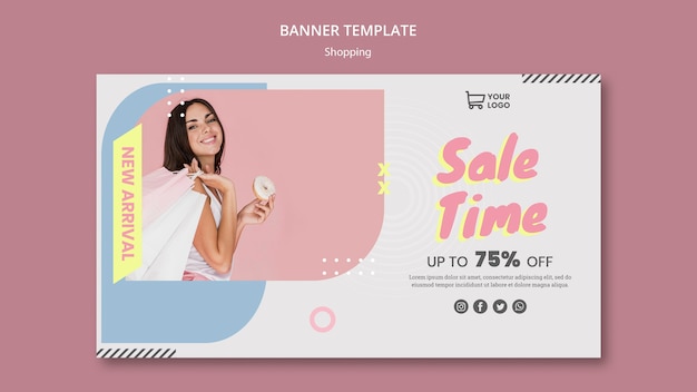 Shopping sale template banner