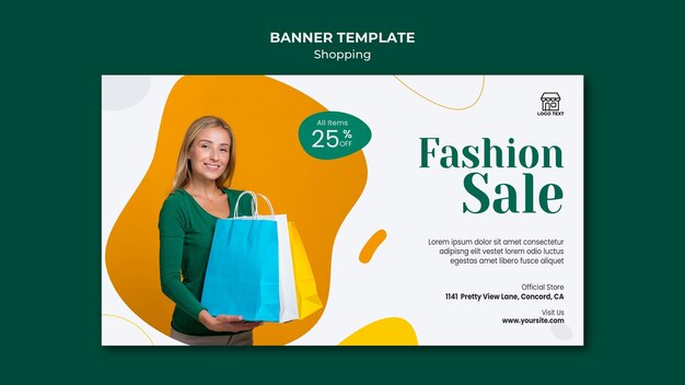 Shopping sale template banner