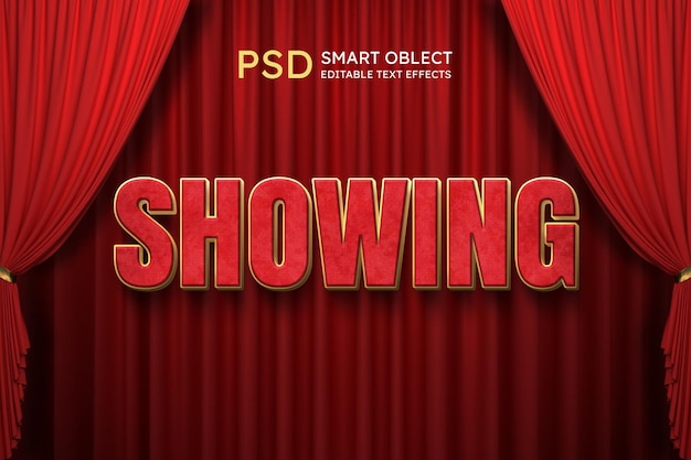 Free PSD showing text style effect